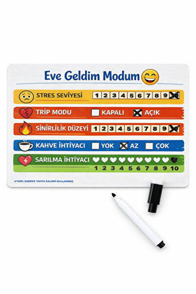 antn Manyetik Duygu Durum Tablosu Manyetik Tahta Kalem Hediyeli!