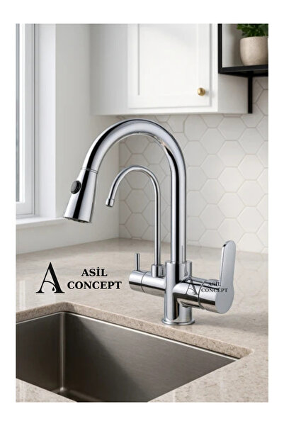 ASİL SU ARMATÜRLERİ صنبور مطبخ حلزوني معقم من ماركة QMİX