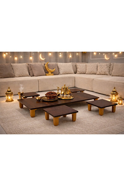 terndat Floor table set with 4 serving pieces