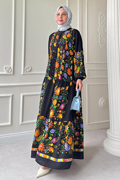 AZRA BUTİK فستان ربيعي أسود