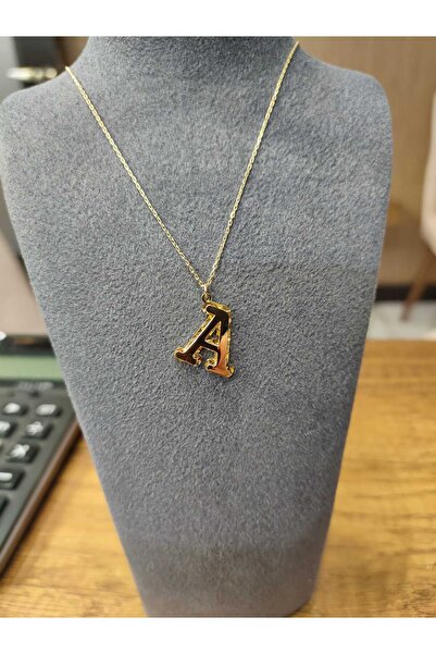 Berr Diamond 14 AYAR ALTIN DORİKA TOPLU İKİ KATLI ''A'' HARFİ KOLYE