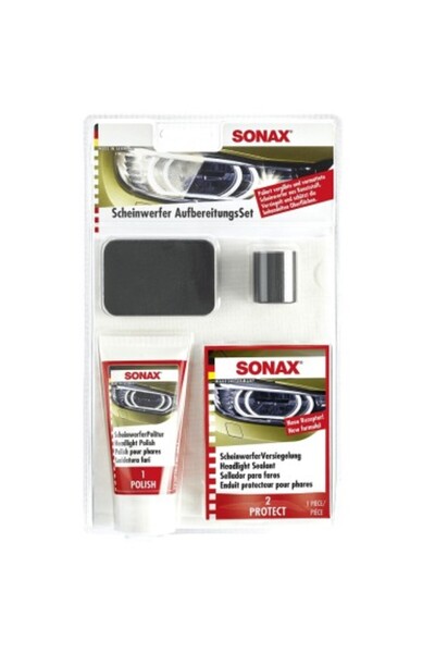 Sonax Kit de lustruire și protecție pentru restaurarea farurilor