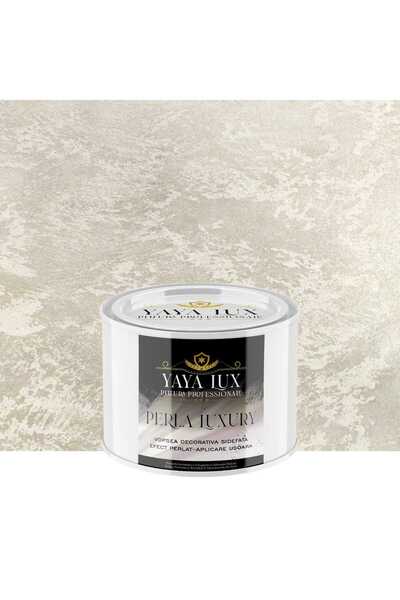 YaYa Color Vopsea decorativa de Lux, Perla Luxury cu Fulgi Perlati, Bej Desch...