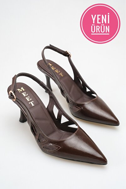 AYAKKABI MEET Mendy Kadın Siyah Yanki kırışık Yanı delikle Detay Sivri Burun ...