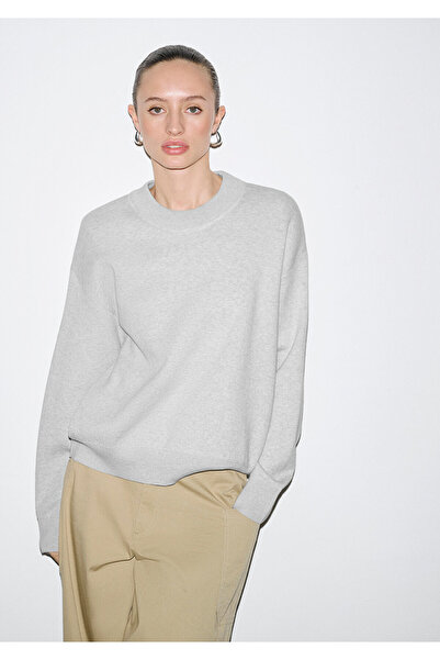 Mavi Crew Neck Gray Sweater Oversized / Wide Fit 1710883-83096