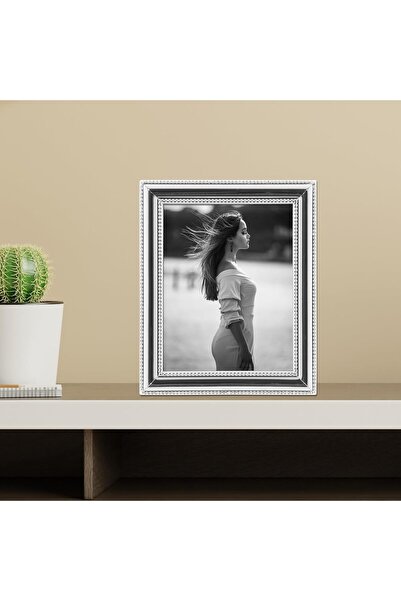 ASTERA Silver Plated Beaded 10X15 cm Metal Frame
