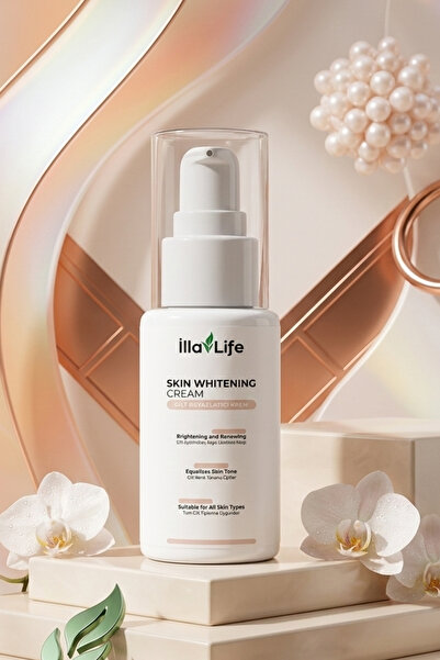 İlla Life كريم تبييض الوجه والبشرة ومضاد للسواد ومضاد للتصبغ سريع المفعول 50 مل