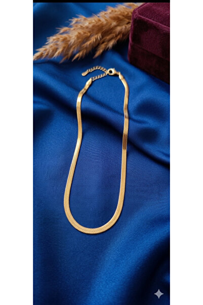 NAS fashion Unisex Italian Scrunch Chain Necklace Modern and Timeless Style 45cm