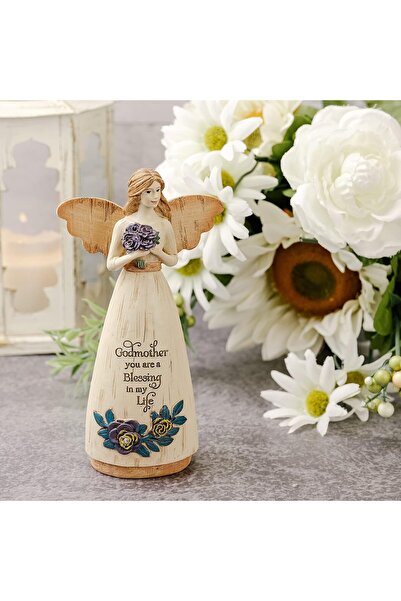 ASTERA Duygusal Melek Figürü, 15,2 cm Ahşap