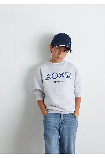 Mavi PlayStation cu imprimeu Gri Swea tricou 6S10132-88467