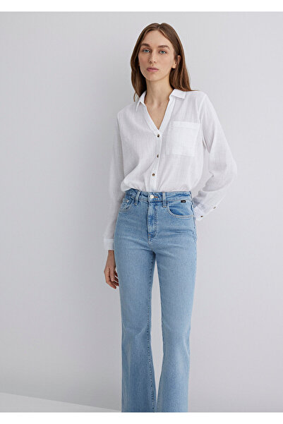 Mavi Beyaz Gömlek Loose Fit / Bol Rahat Kesim 1211114-620