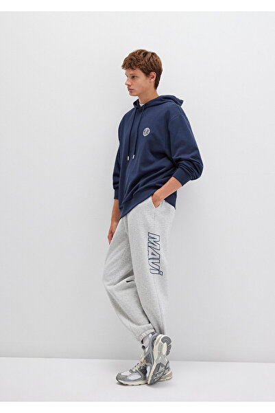Mavi Graue Jogginghose mit Logo-Print 0010208-80196