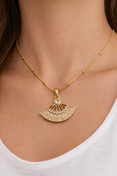 AFRODİTGOLDBUJİTERİ Yelpaze Kolye