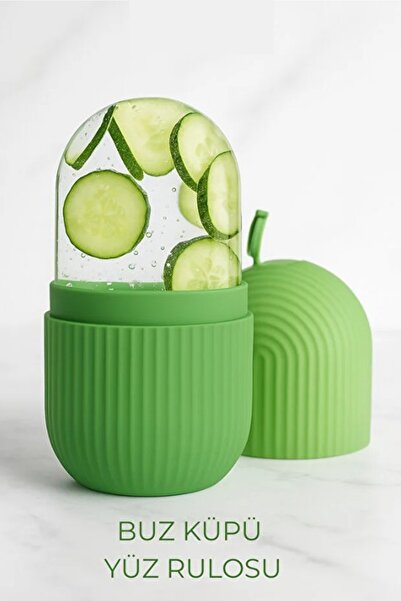 Kitchen Beauty Buz Küpü Rulo Yüz, Gözler ve Boyun Masajı Cilt Bakımı, Göz Tor...