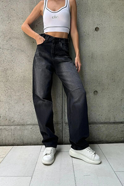 Harmony Crne premium farmerke sa podesivim bočnim stranama Kaiš Sa kopčom