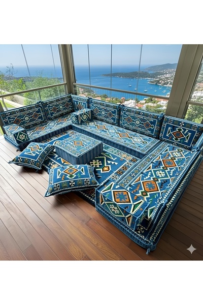 ademircan PADİŞAH ŞARK KÖŞE Mavi anadolu takımı 70*190*10 cm kalımlık (28 dns...