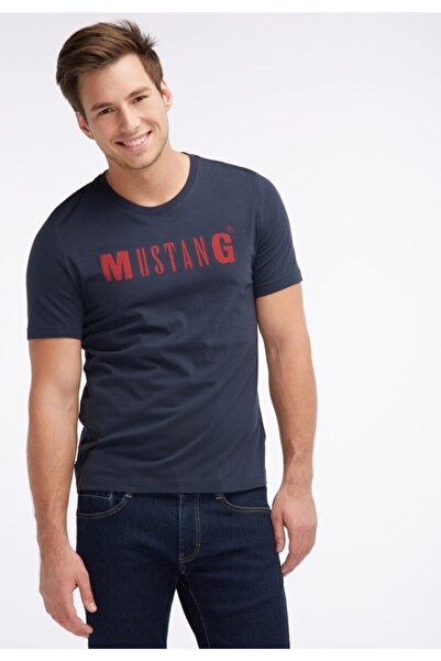 Mustang Mornarsko plava Štampano muška majica