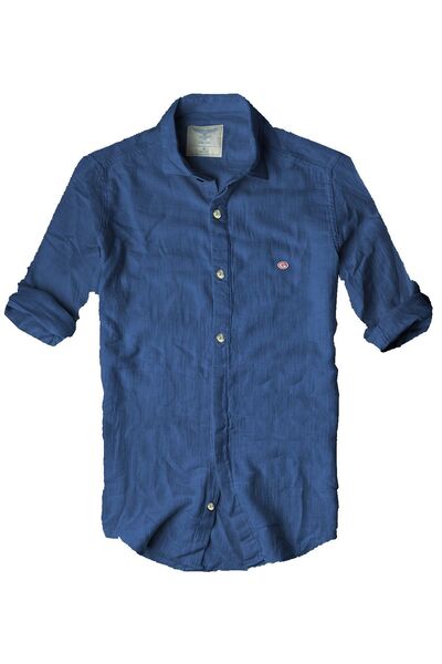 GULF BIRD Πουκάμισο Slim Fit Ιταλικό Πραγματικό Λινό-- Mavisax--