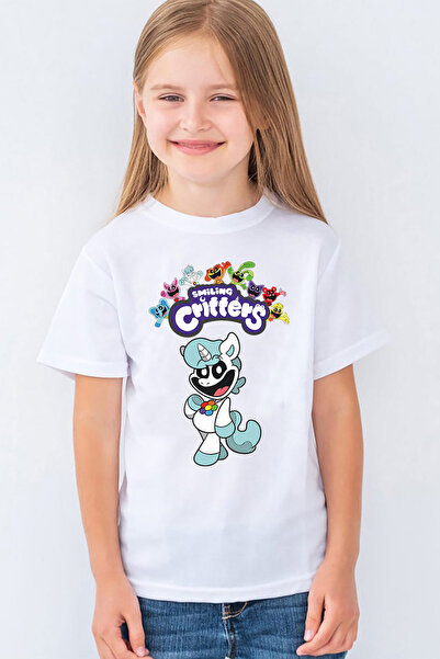Morinna Smiling Critters CraftyCorn Tricou unisex pentru copii cu imprimeu MR-05