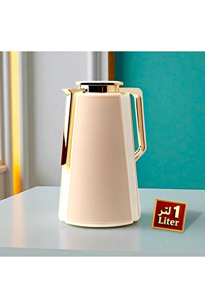 Generic A stylish leather-designed tea or coffee thermos, featuring a Double ...
