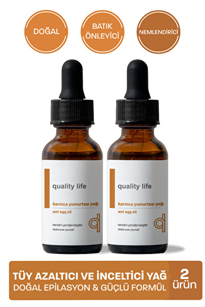 Quality Life Karınca Yumurtası Yağı Tüy Azaltıcı Dökücü Gözenek Arındırıcı Ne...
