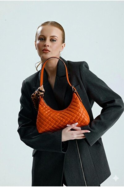 che atelier Women's Quilted Shoulder Bag Baguette Model Casual & Office Styli...