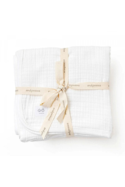 andywawa Ac25870 Müslin Home Baby Blanket 105*120 White