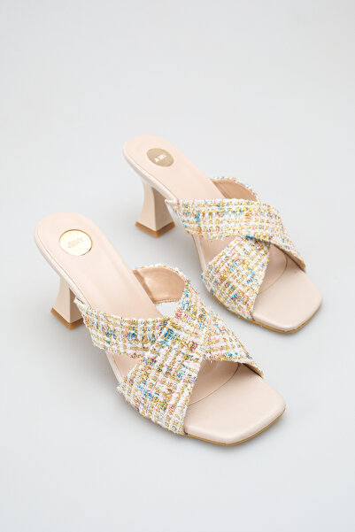 MİSSJENY Küt Burunlu Topuklu Kadın Terlik