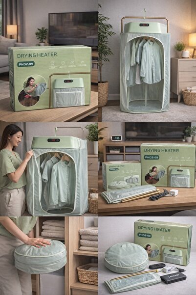 GENERAL'S PHDZ-09 Foldable Electric Clothes Dryer with Timer and Thermal Control