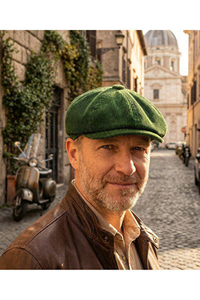 emybox Men's 100% Velvet Cap Corded Fabric Hat 8 Pieces - Classic Retro Style...