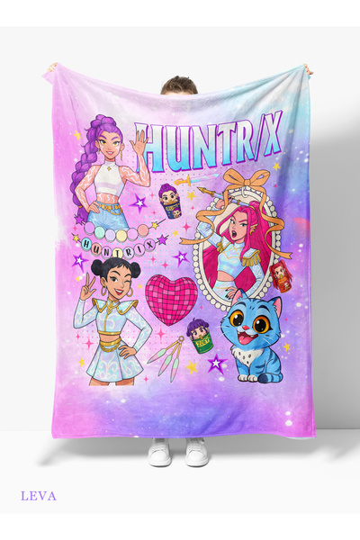 Home Huntrix Anime cu model 3D imprimare digitală copii fete polar TV pătură si