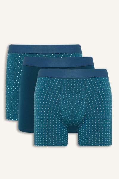 DeFacto Regular Fit Shawl Patterned 3-Piece Boxer G9279Ax26Sp