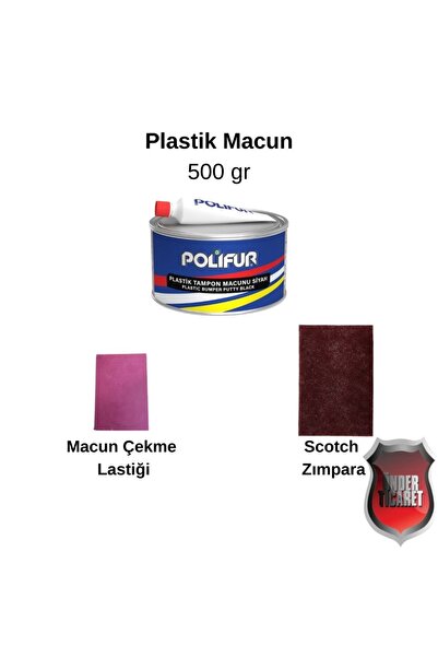 Önder Ticaret Plastik Tampon Macun Siyah Set– 500 gr Macun - Çekme Lastiği - ...