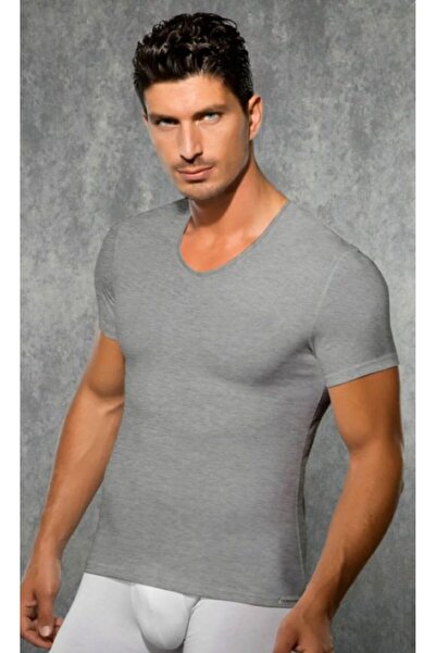 Doreanse Muška Modal / Pamuk majica kratkih rukava sa V-izrezom, uska