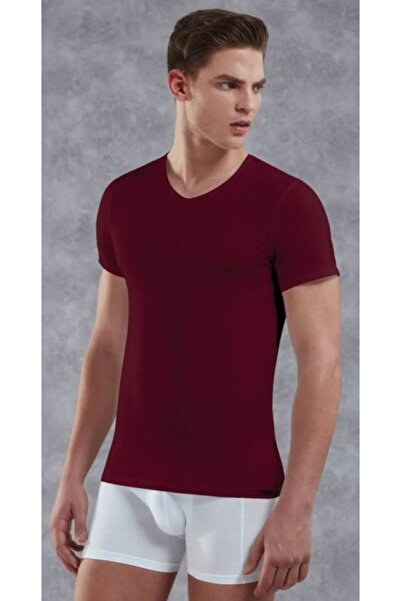 Doreanse Muška Modal / Pamuk majica kratkih rukava sa V-izrezom, uska