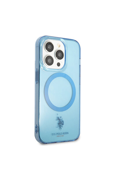 U.S. Polo Assn. iPhone 14 Pro Max Uyumlu Kılıf M-safe Şarj Özellikli Transpar...