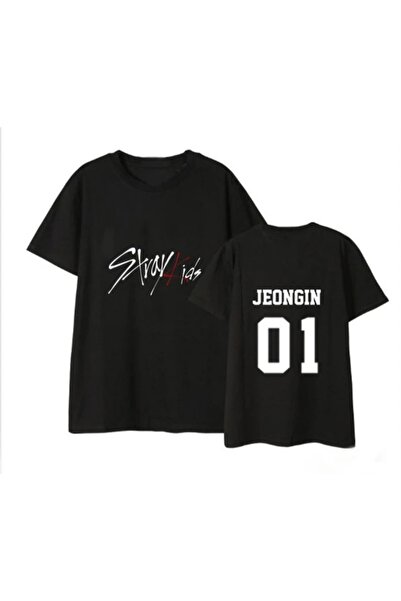 MAGORS Jeongin Printed Crewneck Straykids K-Pop Korean Group Printed Short Sl...