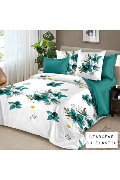 Patul Bed Linen 6 Pieces, Fine Cotton, Sulphur, Double Bed, 2 Persons, Fitted...