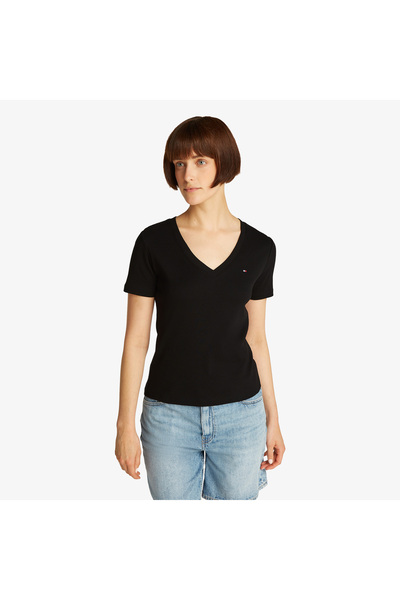 Tommy Hilfiger Nos Kadın Siyah T-Shirt