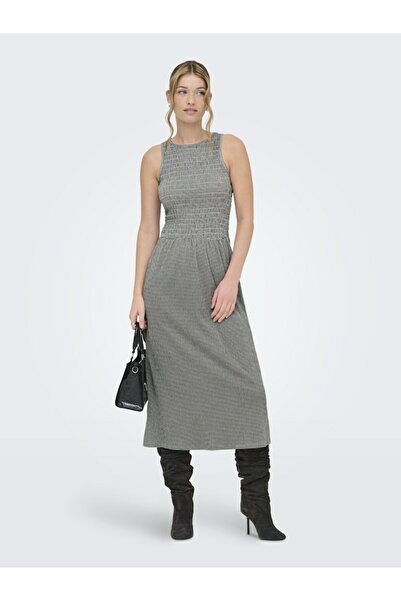 ONLY Γυναικείο Μαύρο Onlcelle S/L Φόρεμα Smock Jrs 15369284-Μαύρο