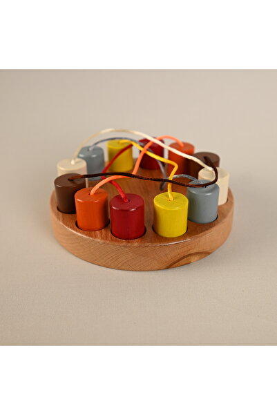 Zyt Tasarım Wooden Rope Solving Game String Puzzle Educational