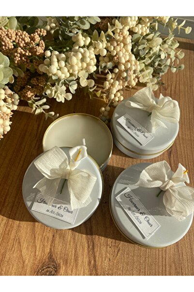 cacagift design Kişiye Özel Metal Kutulu Nikah Şekeri Mum | İsimli Söz Nişan ...