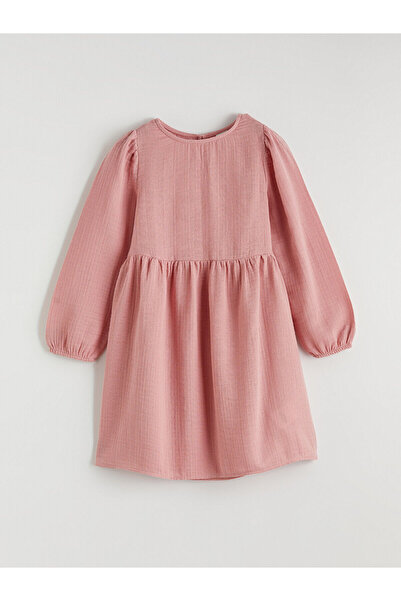 LC Waikiki Özmarka Νέα Σεζόν Φόρεμα για κορίτσια με μακρύ μανίκι και λαιμόκοψ...