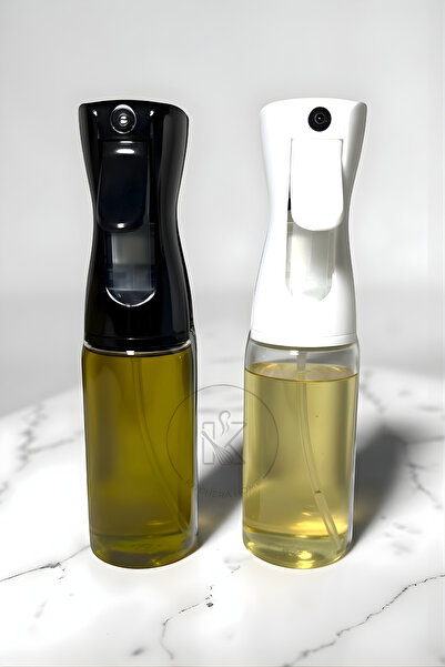 Kitchera Home Dozajlı Sprey Başlıklı Cam Yağdanlık 250 ml Airfryer Uyumlu Zey...