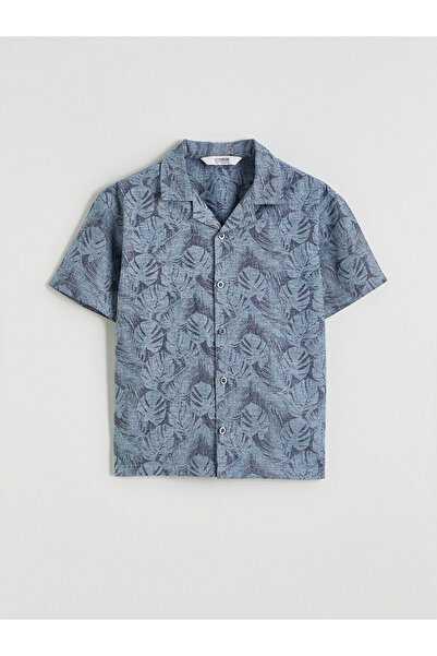 LC Waikiki Nevavm Patterned Boy's Shirt with Difference
