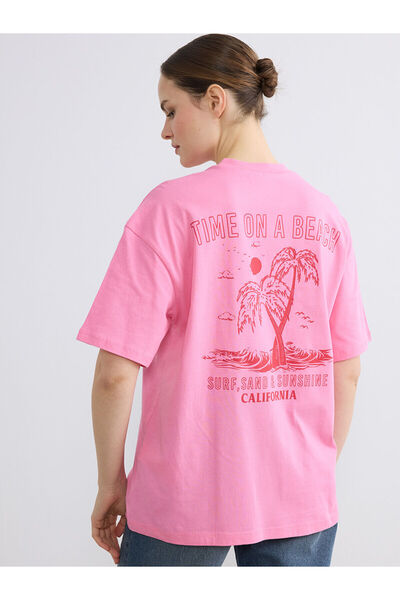 LC Waikiki Γυναικείο μπλουζάκι Özmarka New Season με στάμπα και λαιμόκοψη ποδ...