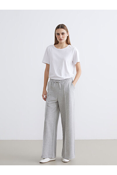 LC Waikiki Γυναικεία φούτερ με ελαστική μέση και φαρδιά πόδια Özmarka New Season