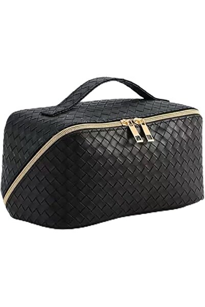 Arabest Large Capacity Travel Makeup Bag, PU Leather Waterproof,With Handle a...