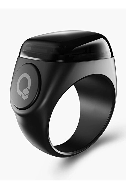 iqibla Digital Counter Tasbeeh SMART Zikr Ring Noor 22mm Black