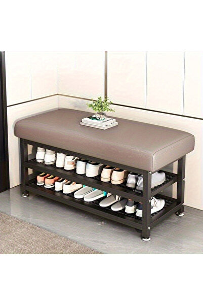 GENERAL Home shoe changing bench, cushioned shoe rack, shoe storage and organ...